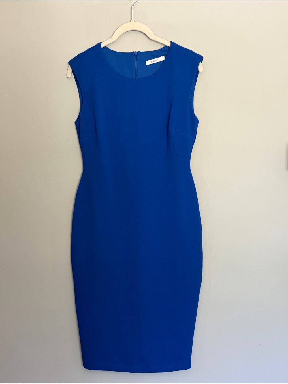 Bailey 44 Ponte Knit Sleeveless Shift Dress Size S Royal Blue Curvy Hourglass